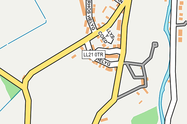 LL21 0TR map - OS OpenMap – Local (Ordnance Survey) LL21 0TR map - OS OpenMap – Local (Ordnance Survey)