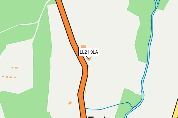LL21 9LA map - OS OpenMap – Local (Ordnance Survey) LL21 9LA map - OS OpenMap – Local (Ordnance Survey)