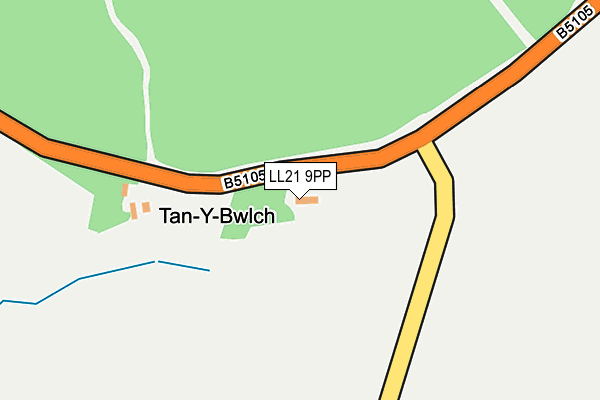 LL21 9PP map - OS OpenMap – Local (Ordnance Survey)
