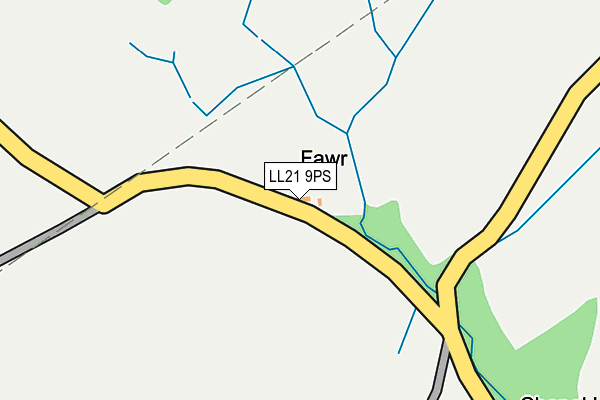 LL21 9PS map - OS OpenMap – Local (Ordnance Survey) LL21 9PS map - OS OpenMap – Local (Ordnance Survey)