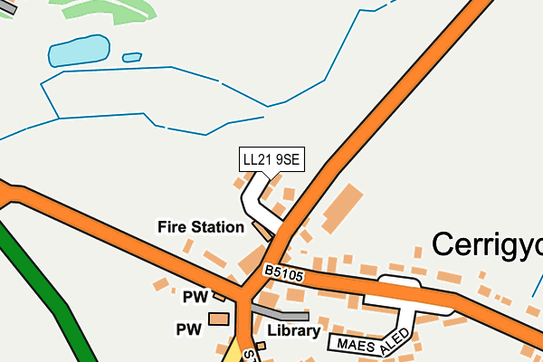 LL21 9SE map - OS OpenMap – Local (Ordnance Survey) LL21 9SE map - OS OpenMap – Local (Ordnance Survey)