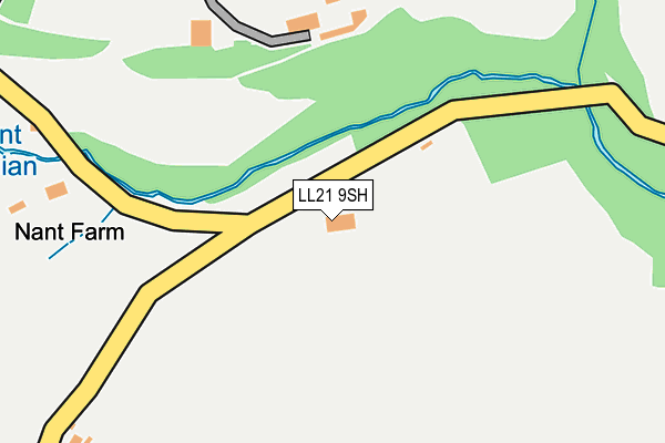 LL21 9SH map - OS OpenMap – Local (Ordnance Survey) LL21 9SH map - OS OpenMap – Local (Ordnance Survey)