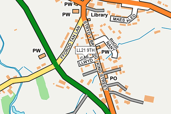 LL21 9TH map - OS OpenMap – Local (Ordnance Survey) LL21 9TH map - OS OpenMap – Local (Ordnance Survey)