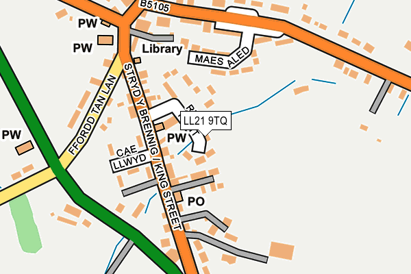 LL21 9TQ map - OS OpenMap – Local (Ordnance Survey) LL21 9TQ map - OS OpenMap – Local (Ordnance Survey)