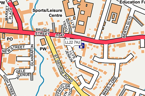 LL22 7HJ map - OS OpenMap – Local (Ordnance Survey) LL22 7HJ map - OS OpenMap – Local (Ordnance Survey)