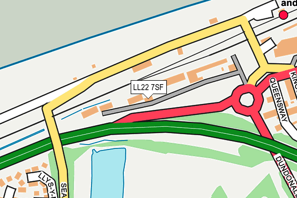 LL22 7SF map - OS OpenMap – Local (Ordnance Survey) LL22 7SF map - OS OpenMap – Local (Ordnance Survey)