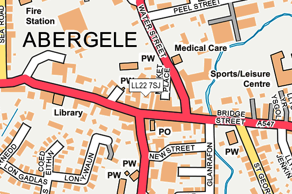 LL22 7SJ map - OS OpenMap – Local (Ordnance Survey) LL22 7SJ map - OS OpenMap – Local (Ordnance Survey)