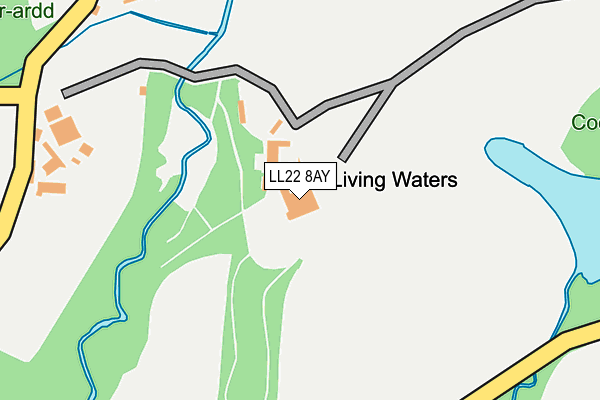 LL22 8AY map - OS OpenMap – Local (Ordnance Survey) LL22 8AY map - OS OpenMap – Local (Ordnance Survey)