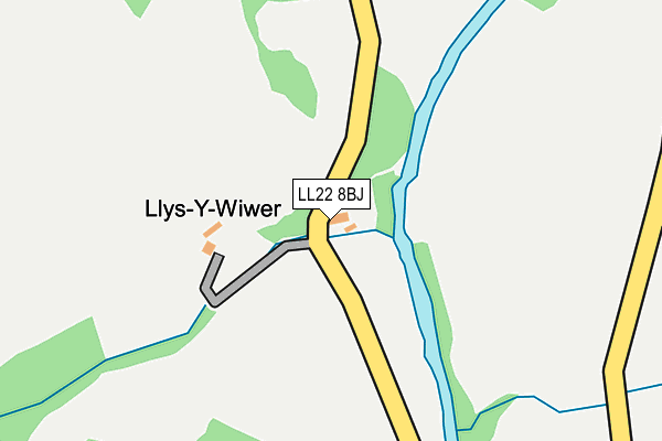 LL22 8BJ map - OS OpenMap – Local (Ordnance Survey) LL22 8BJ map - OS OpenMap – Local (Ordnance Survey)
