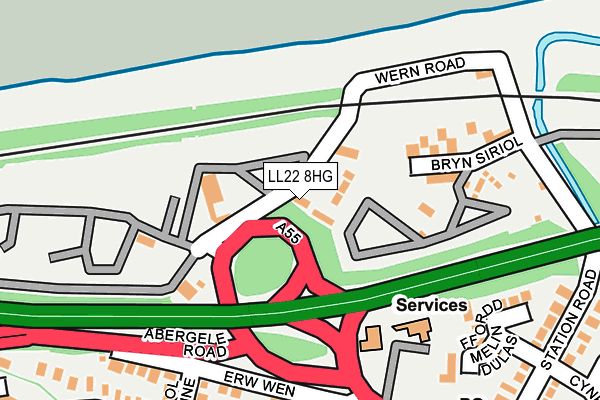 LL22 8HG map - OS OpenMap – Local (Ordnance Survey) LL22 8HG map - OS OpenMap – Local (Ordnance Survey)