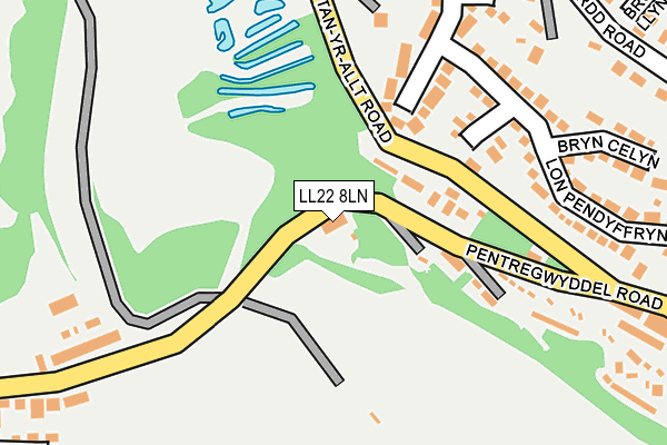LL22 8LN map - OS OpenMap – Local (Ordnance Survey) LL22 8LN map - OS OpenMap – Local (Ordnance Survey)