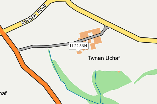 LL22 8NN map - OS OpenMap – Local (Ordnance Survey) LL22 8NN map - OS OpenMap – Local (Ordnance Survey)