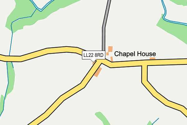 LL22 8RD map - OS OpenMap – Local (Ordnance Survey) LL22 8RD map - OS OpenMap – Local (Ordnance Survey)