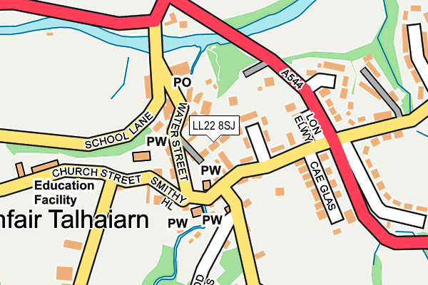 LL22 8SJ map - OS OpenMap – Local (Ordnance Survey) LL22 8SJ map - OS OpenMap – Local (Ordnance Survey)
