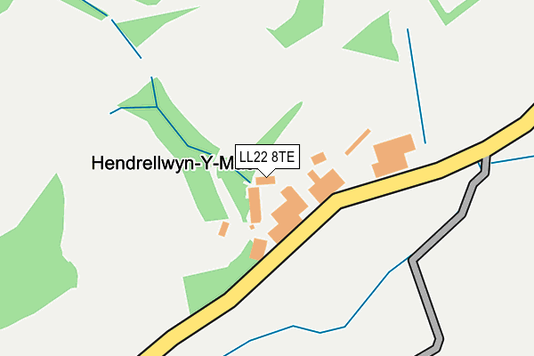LL22 8TE map - OS OpenMap – Local (Ordnance Survey) LL22 8TE map - OS OpenMap – Local (Ordnance Survey)