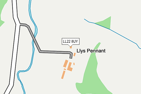LL22 8UY map - OS OpenMap – Local (Ordnance Survey) LL22 8UY map - OS OpenMap – Local (Ordnance Survey)