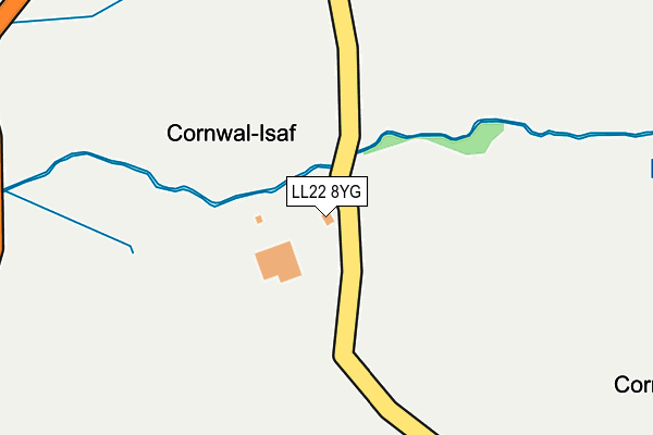 LL22 8YG map - OS OpenMap – Local (Ordnance Survey) LL22 8YG map - OS OpenMap – Local (Ordnance Survey)
