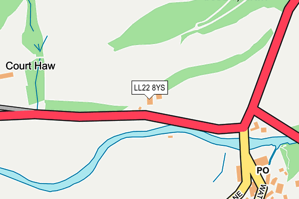 LL22 8YS map - OS OpenMap – Local (Ordnance Survey) LL22 8YS map - OS OpenMap – Local (Ordnance Survey)