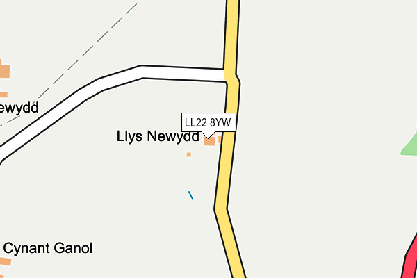 LL22 8YW map - OS OpenMap – Local (Ordnance Survey) LL22 8YW map - OS OpenMap – Local (Ordnance Survey)