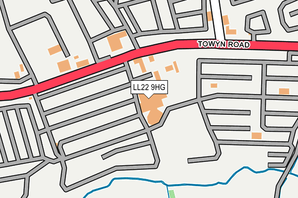 LL22 9HG map - OS OpenMap – Local (Ordnance Survey) LL22 9HG map - OS OpenMap – Local (Ordnance Survey)