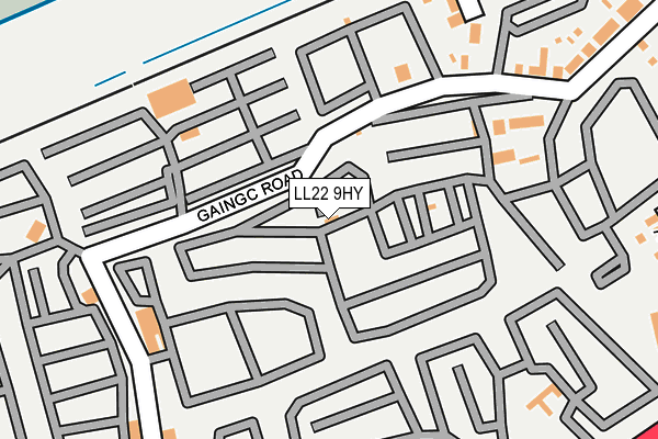 LL22 9HY map - OS OpenMap – Local (Ordnance Survey) LL22 9HY map - OS OpenMap – Local (Ordnance Survey)