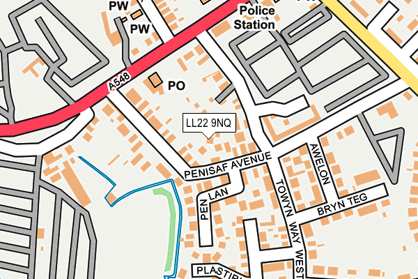 LL22 9NQ map - OS OpenMap – Local (Ordnance Survey) LL22 9NQ map - OS OpenMap – Local (Ordnance Survey)
