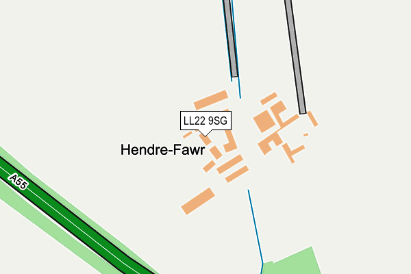 LL22 9SG map - OS OpenMap – Local (Ordnance Survey) LL22 9SG map - OS OpenMap – Local (Ordnance Survey)