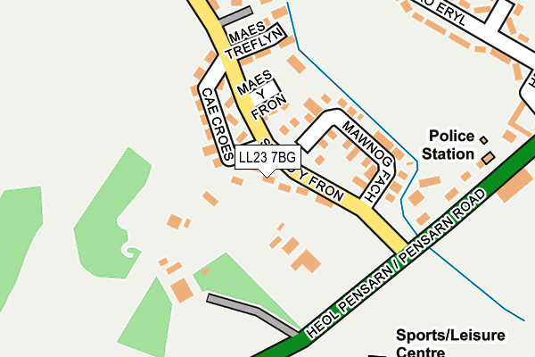 LL23 7BG map - OS OpenMap – Local (Ordnance Survey) LL23 7BG map - OS OpenMap – Local (Ordnance Survey)