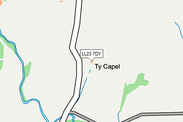 LL23 7DY map - OS OpenMap – Local (Ordnance Survey) LL23 7DY map - OS OpenMap – Local (Ordnance Survey)