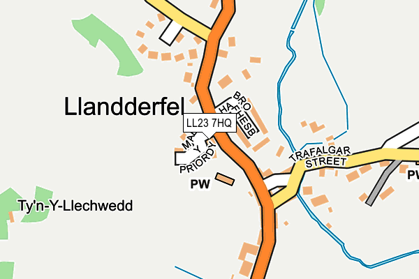 LL23 7HQ map - OS OpenMap – Local (Ordnance Survey) LL23 7HQ map - OS OpenMap – Local (Ordnance Survey)