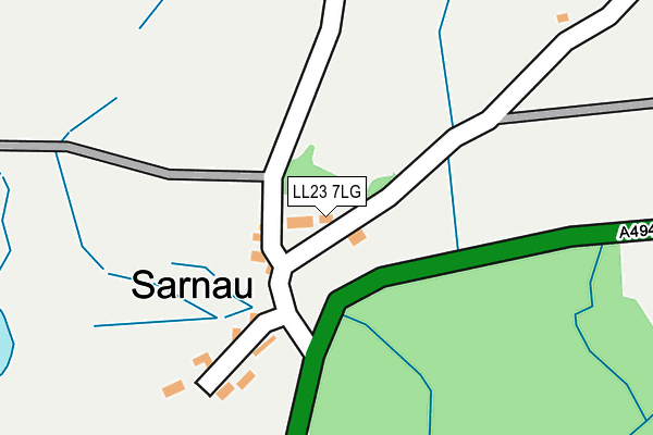LL23 7LG map - OS OpenMap – Local (Ordnance Survey) LL23 7LG map - OS OpenMap – Local (Ordnance Survey)