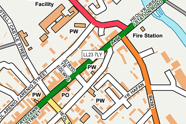 LL23 7LY map - OS OpenMap – Local (Ordnance Survey) LL23 7LY map - OS OpenMap – Local (Ordnance Survey)