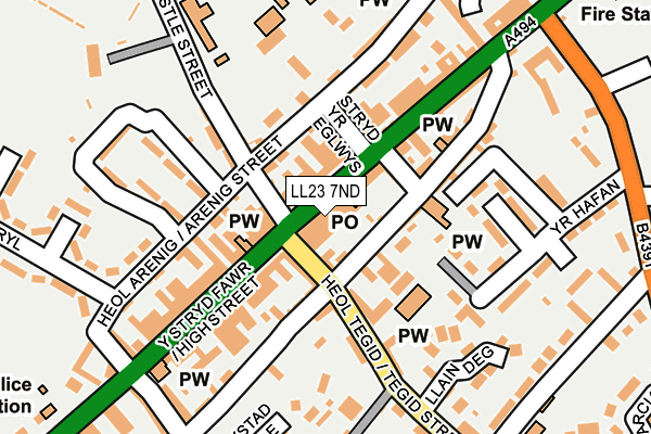 LL23 7ND map - OS OpenMap – Local (Ordnance Survey) LL23 7ND map - OS OpenMap – Local (Ordnance Survey)