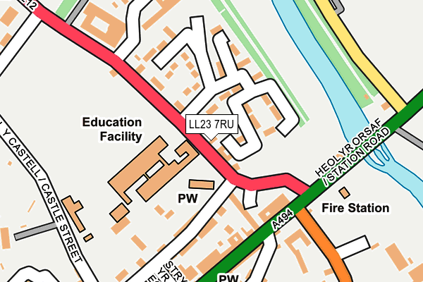 LL23 7RU map - OS OpenMap – Local (Ordnance Survey) LL23 7RU map - OS OpenMap – Local (Ordnance Survey)