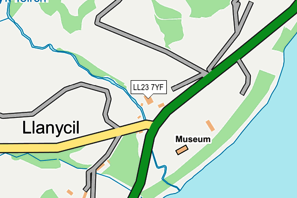 LL23 7YF map - OS OpenMap – Local (Ordnance Survey) LL23 7YF map - OS OpenMap – Local (Ordnance Survey)