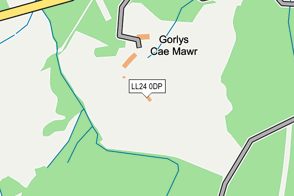 LL24 0DP map - OS OpenMap – Local (Ordnance Survey) LL24 0DP map - OS OpenMap – Local (Ordnance Survey)