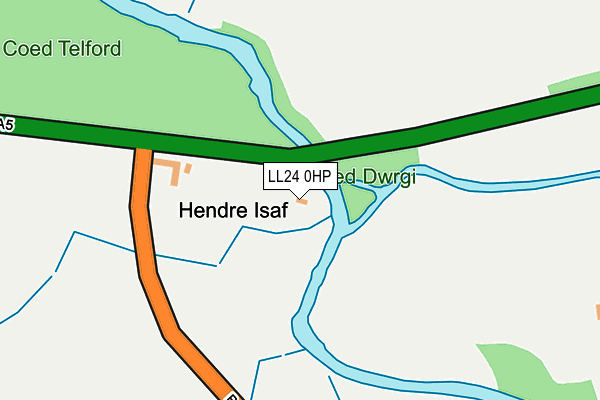 LL24 0HP map - OS OpenMap – Local (Ordnance Survey) LL24 0HP map - OS OpenMap – Local (Ordnance Survey)