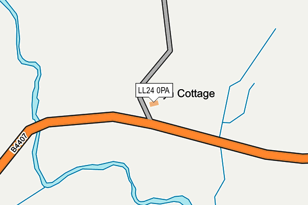 LL24 0PA map - OS OpenMap – Local (Ordnance Survey) LL24 0PA map - OS OpenMap – Local (Ordnance Survey)