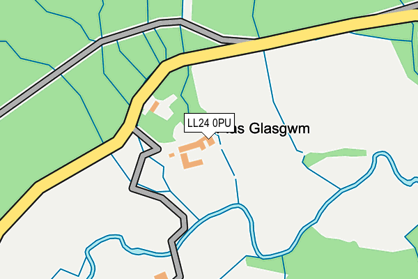 LL24 0PU map - OS OpenMap – Local (Ordnance Survey) LL24 0PU map - OS OpenMap – Local (Ordnance Survey)