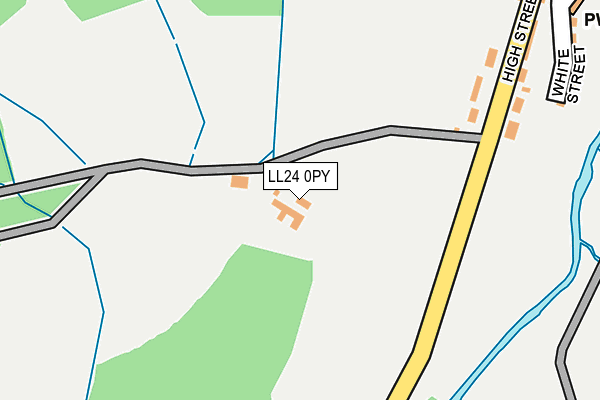 LL24 0PY map - OS OpenMap – Local (Ordnance Survey) LL24 0PY map - OS OpenMap – Local (Ordnance Survey)