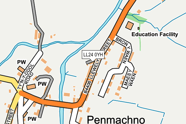 LL24 0YH map - OS OpenMap – Local (Ordnance Survey) LL24 0YH map - OS OpenMap – Local (Ordnance Survey)