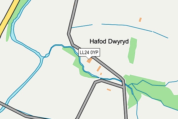 LL24 0YP map - OS OpenMap – Local (Ordnance Survey) LL24 0YP map - OS OpenMap – Local (Ordnance Survey)