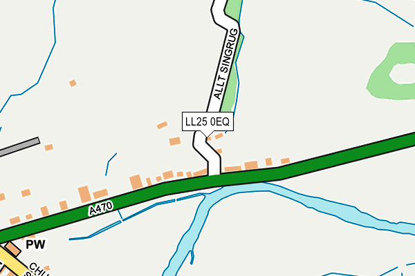 LL25 0EQ map - OS OpenMap – Local (Ordnance Survey) LL25 0EQ map - OS OpenMap – Local (Ordnance Survey)