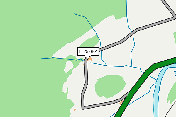 LL25 0EZ map - OS OpenMap – Local (Ordnance Survey) LL25 0EZ map - OS OpenMap – Local (Ordnance Survey)