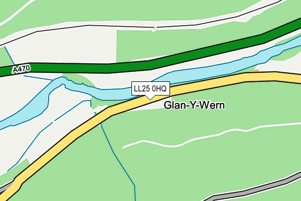 LL25 0HQ map - OS OpenMap – Local (Ordnance Survey)