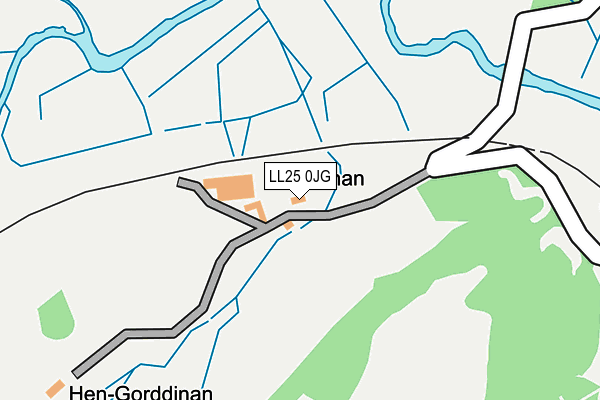 LL25 0JG map - OS OpenMap – Local (Ordnance Survey) LL25 0JG map - OS OpenMap – Local (Ordnance Survey)