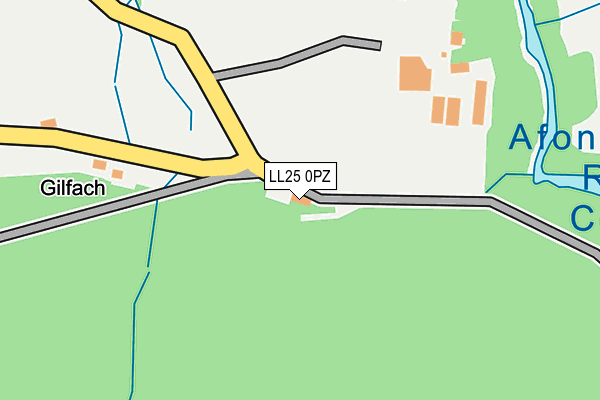LL25 0PZ map - OS OpenMap – Local (Ordnance Survey) LL25 0PZ map - OS OpenMap – Local (Ordnance Survey)