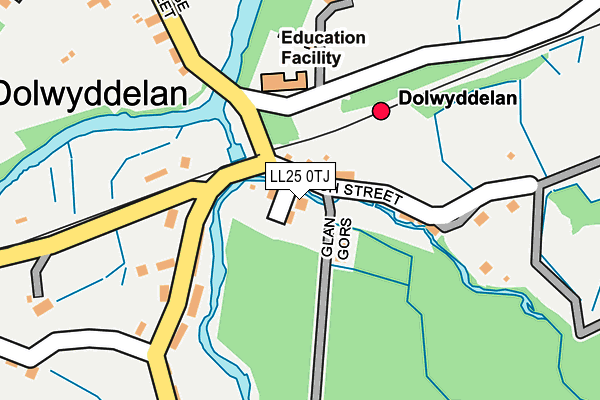 LL25 0TJ map - OS OpenMap – Local (Ordnance Survey) LL25 0TJ map - OS OpenMap – Local (Ordnance Survey)