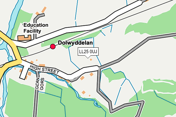LL25 0UJ map - OS OpenMap – Local (Ordnance Survey) LL25 0UJ map - OS OpenMap – Local (Ordnance Survey)