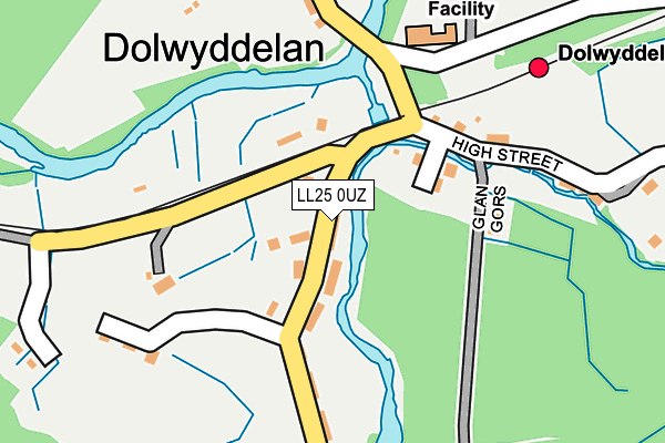 LL25 0UZ map - OS OpenMap – Local (Ordnance Survey) LL25 0UZ map - OS OpenMap – Local (Ordnance Survey)
